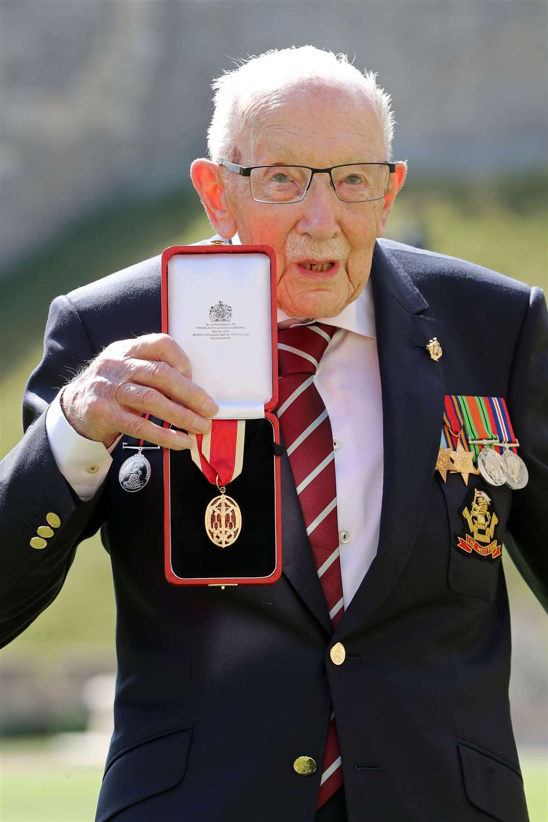 Captain Sir Tom Moore after he received his knighthood (Chris Jackson/PA)