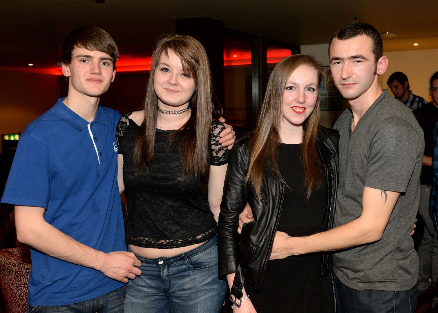 Night out at the Caledonian are (left) Craig Forrest , Emma MacDonald, Laura Gallacher and Chris Walker. Picture: Gary Anthony.