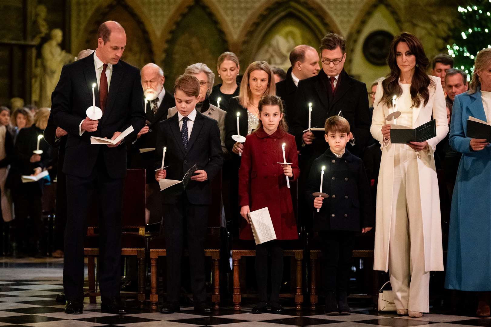 The Wales family at Kate’s Together at Christmas Carol concert (Aaron Chown/PA)