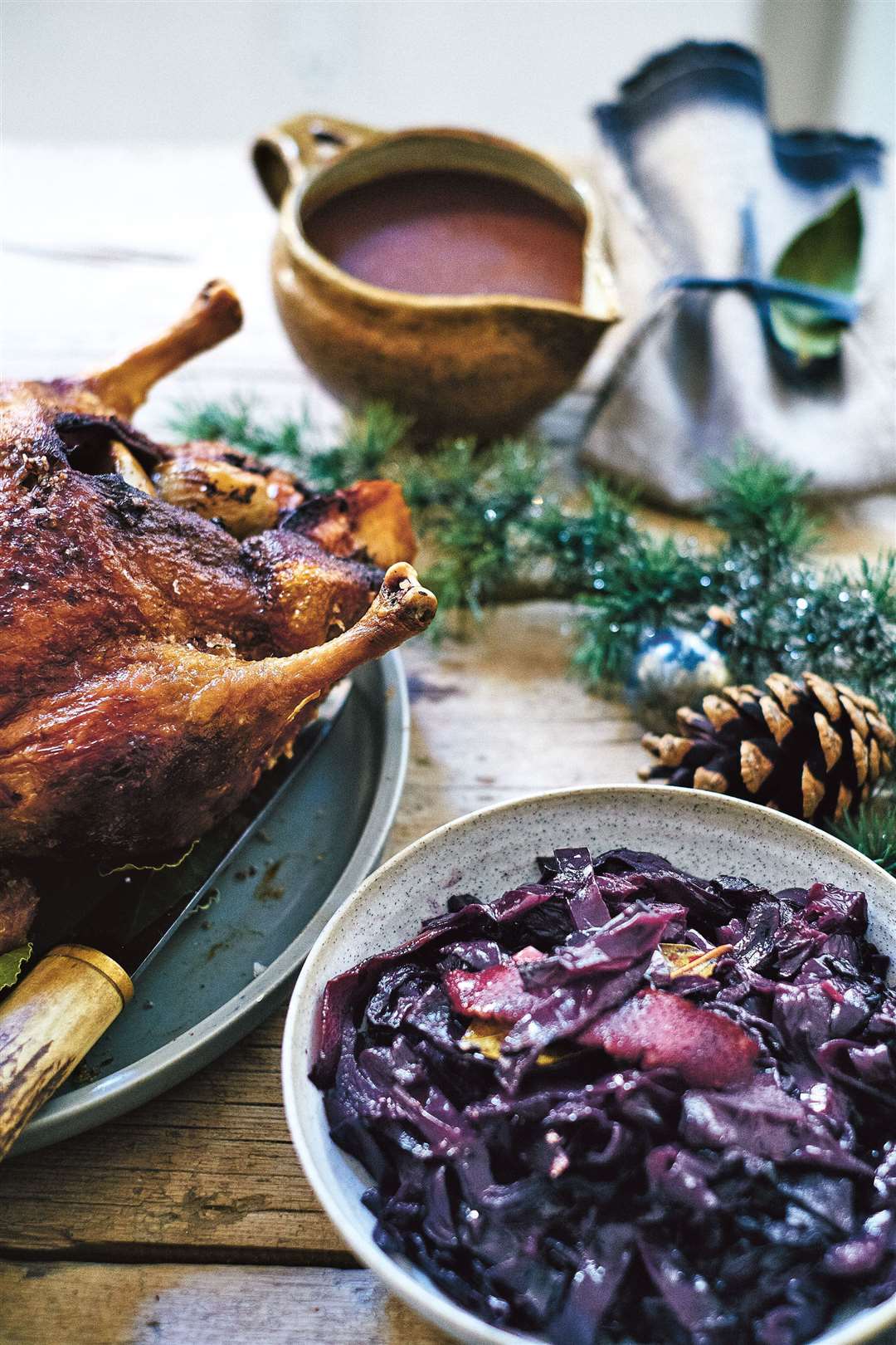 Juleand slow-roast duck. Picture: Christine Rudolph/PA