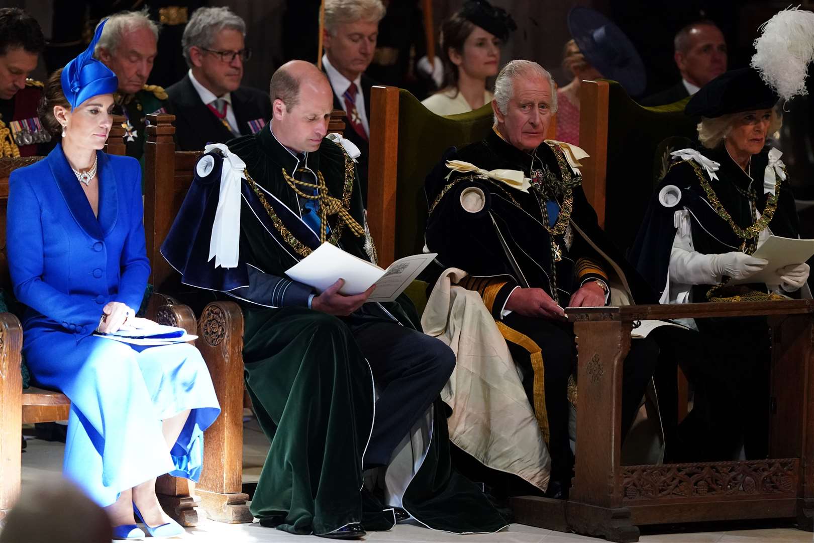 The Prince and Princess of Wales and the King and Queen (Andrew Milligan/PA)