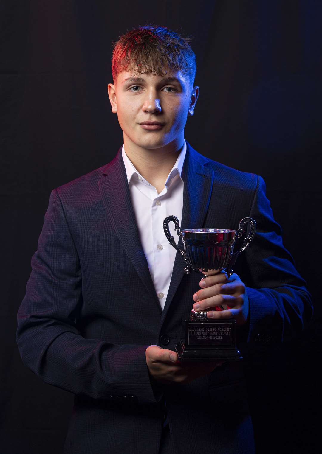 Keigan Mackenzie won a hat trick of awards at Highland Boxing Academy's 2021/22 awards night, claiming the KO King trophy, seasoned boxer of the year and junior boxer of the season. Picture: David Rothnie