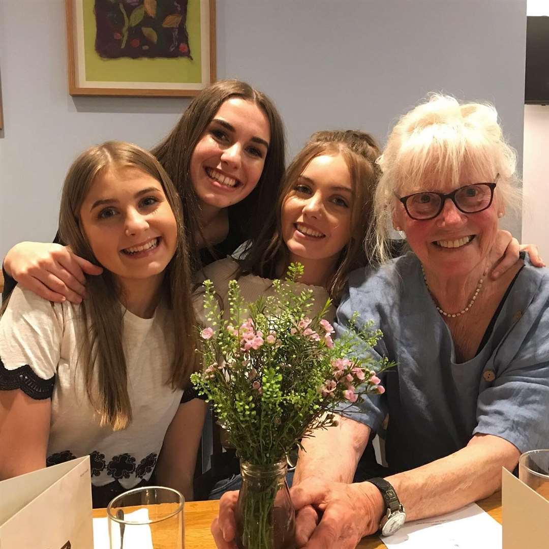 Mairi Hedderwick and granddaughters Elizabeth, Kirsty and Erika.