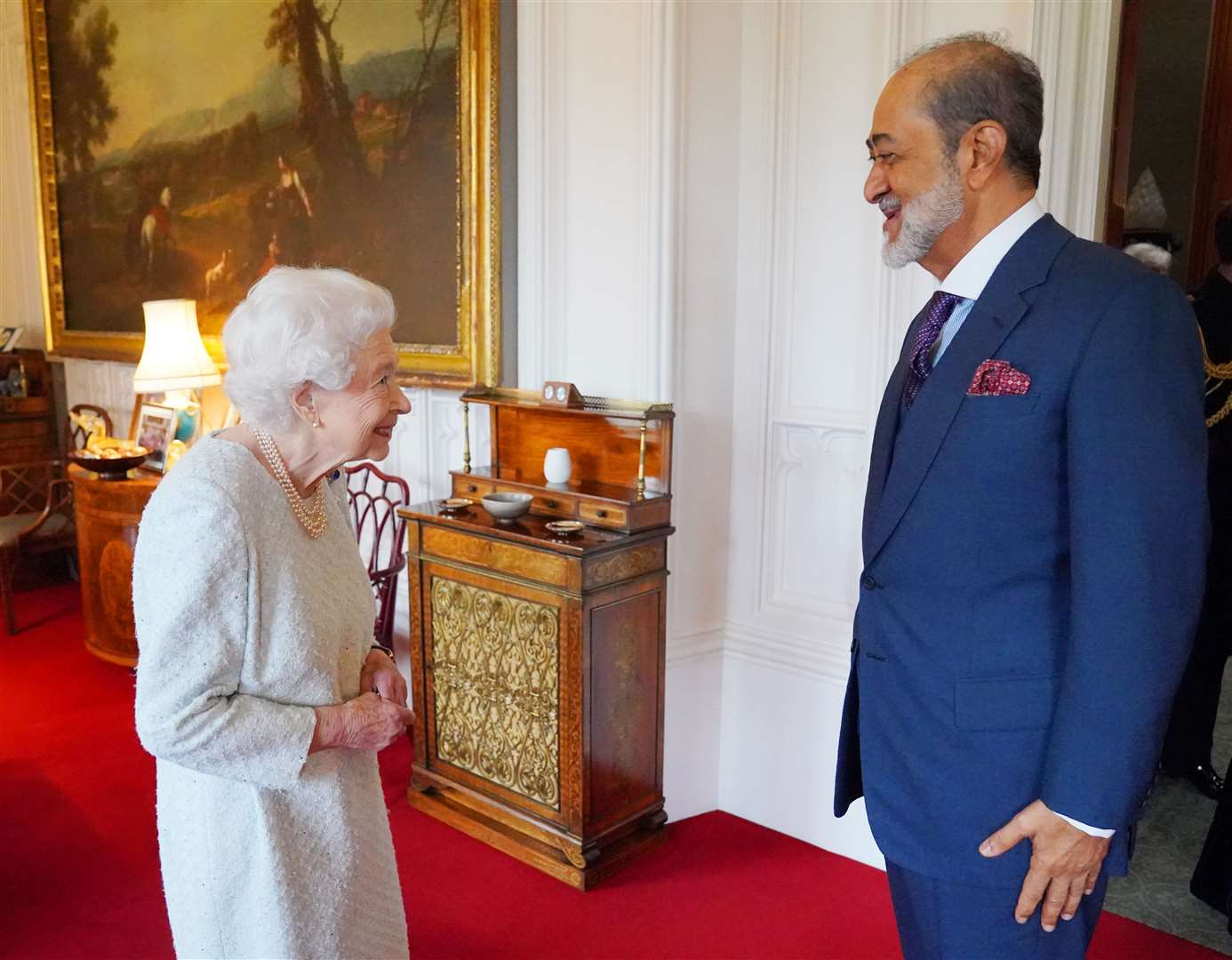 The Queen receives the Sultan of Oman in December last year (Jonathan Brady/PA)