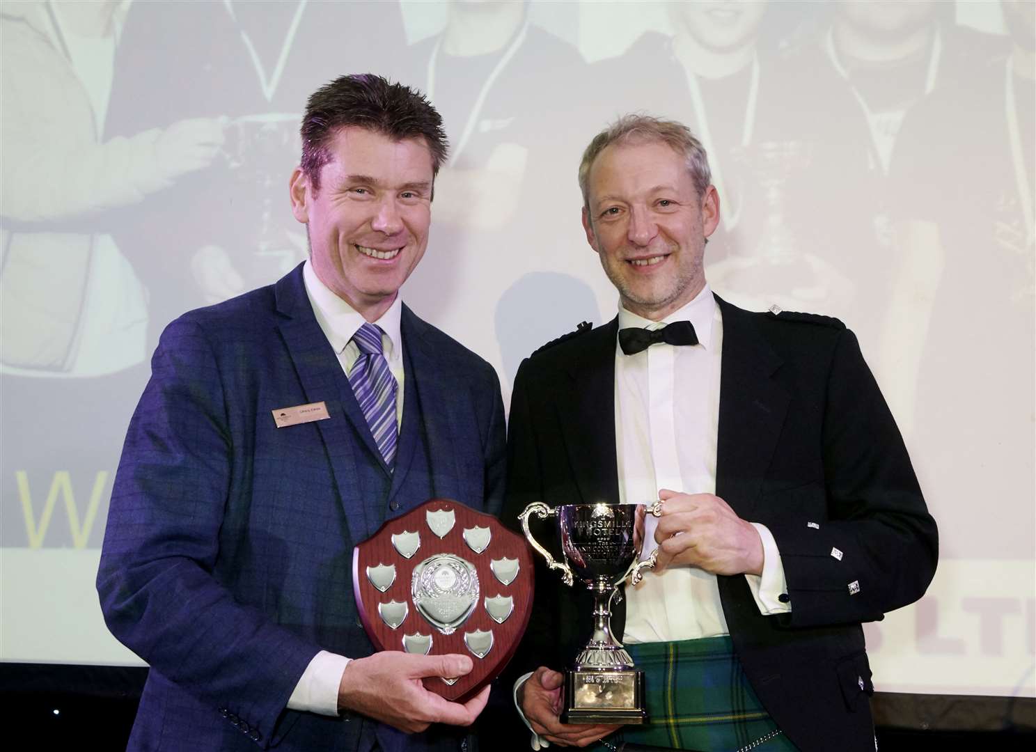 Kingsmills Hotel’s Craig Ewan presents the HCPD Karting Challenge Prize to Adrian Johnstone of GF Job.