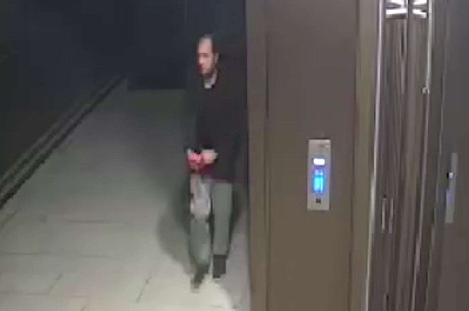 CCTV issued by the Metropolitan Police of a man detectives want to speak to in connection with the murder of Sabina Nessa (Metropolitan Police/PA)