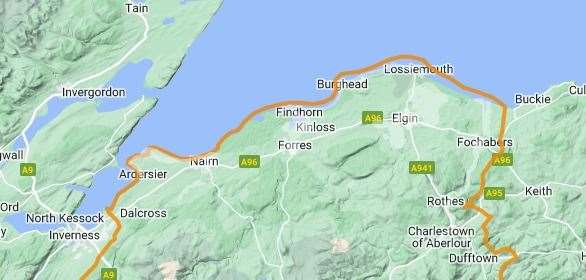 Sepa's flood alert covers anywhere the orange line and coastline meet. A separate alert for Wester Ross has also been issued. Picture: Sepa.
