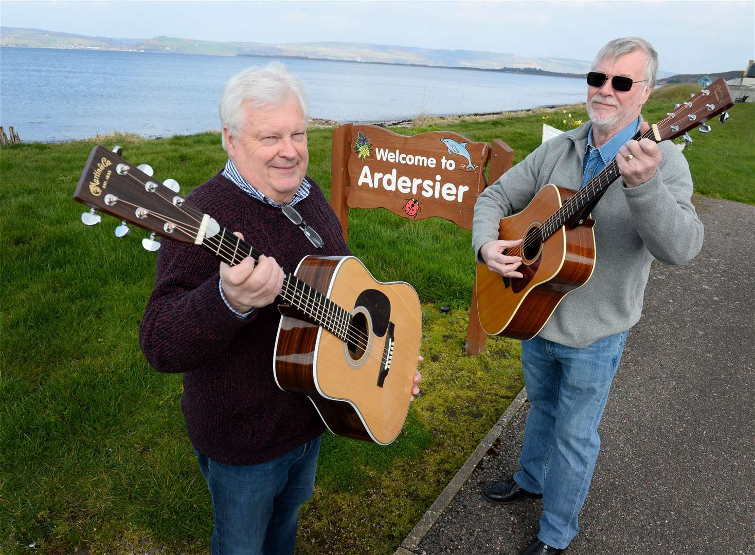 John Ross (left) and George Livingstone get tuned up for Ardersier International Folk Festival. Picture: Gary Anthony