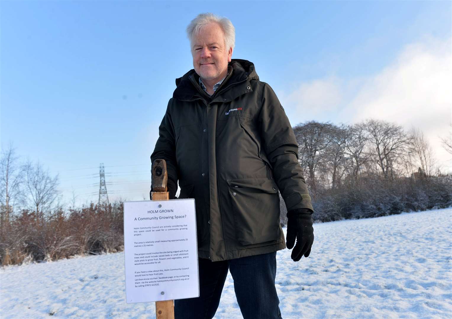 Murray McCheyne, chairman of Holm Community Council, by a piece of land next to Ness-side Tesco store....Picture: Callum Mackay..