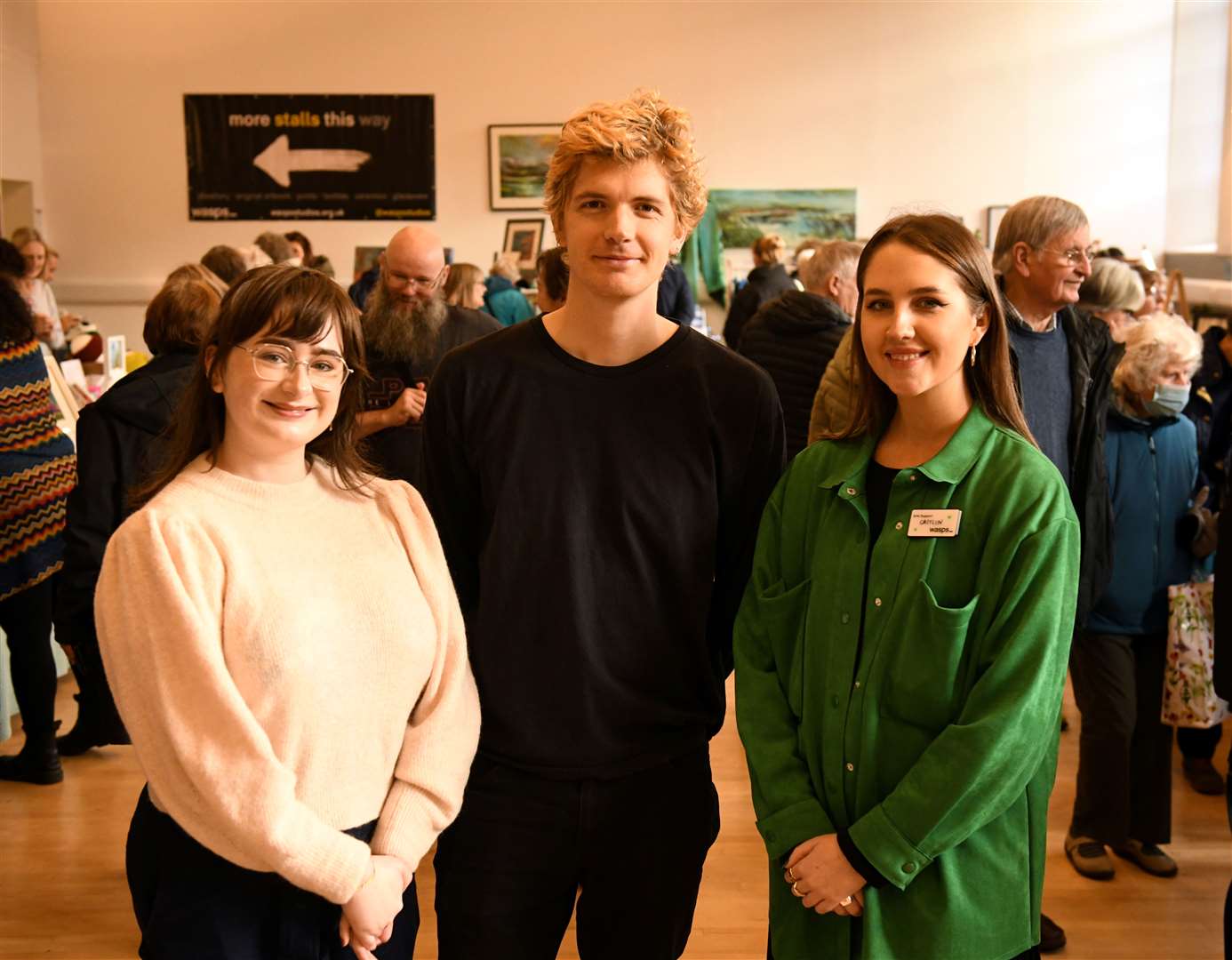 Wasps team, from left, Fiona Allan, Louie Pegna and Caitlin Callaghan. Picture: James Mackenzie
