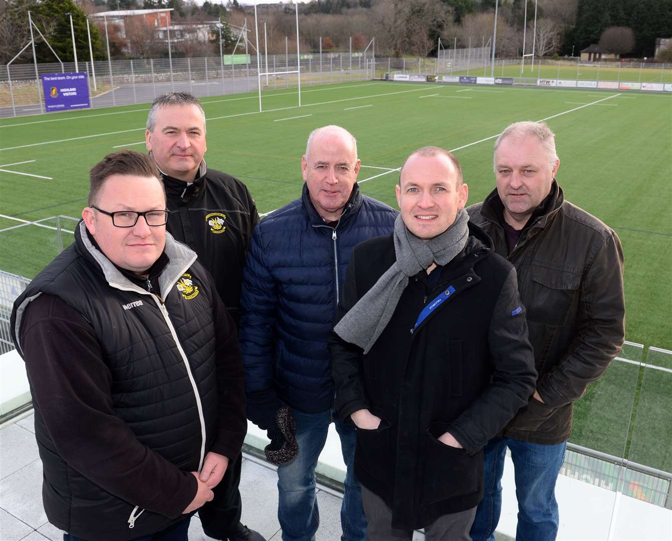 Chairman Alex Chisholm with club board members looking around Canal Park. Picture: Gary Anthony