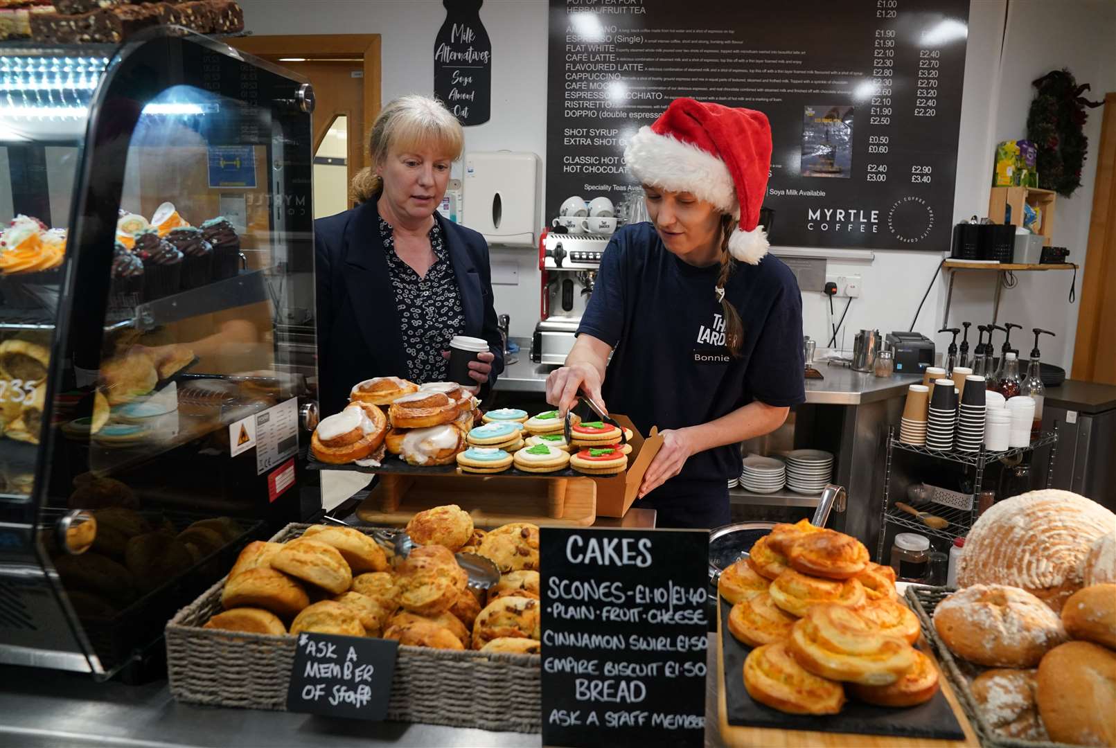 Shona Robison, the Scottish Deputy First Minister and Finance Secretary, hit back at Mr Sunak during a visit to a community cafe ahead of Tuesday’s Scottish budget (Andrew Milligan/PA)