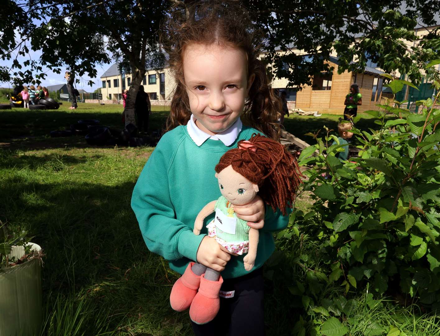 Niah Faukes found the doll with her name on it. Picture: James Mackenzie.