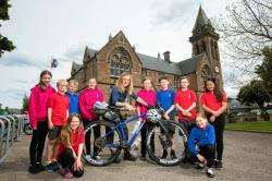 Cyclist Lee Craigie was at Crown Primary School to give a talk to pupils about her adventures.