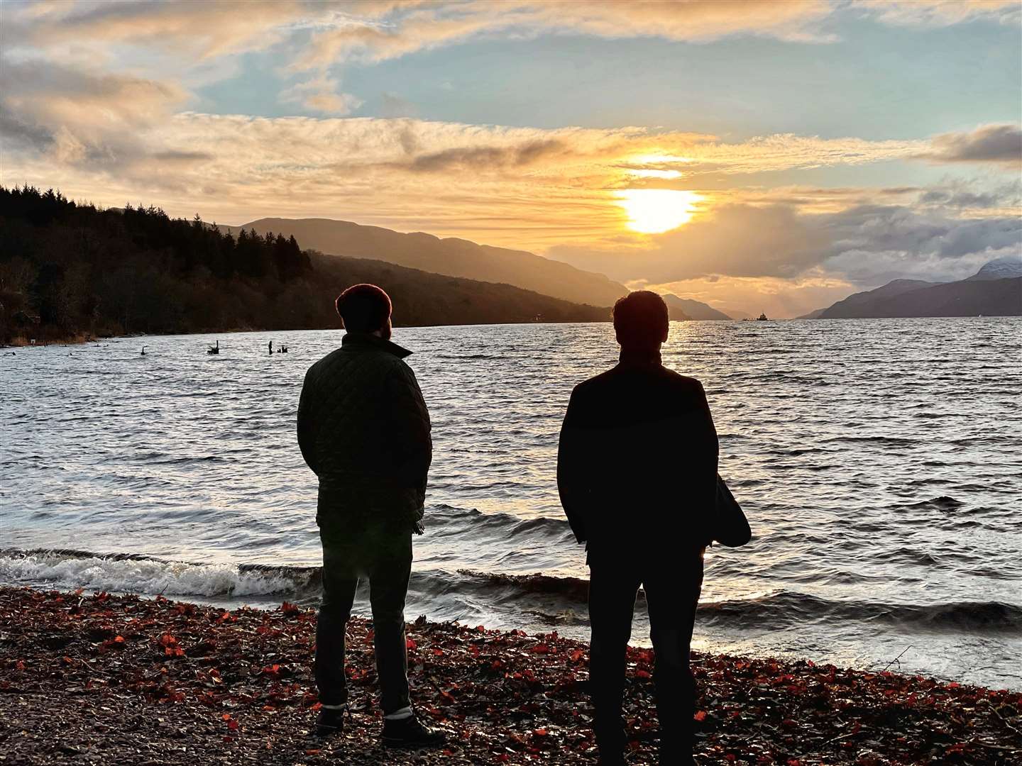 Filming included Nessie spotting at Dores Beach.