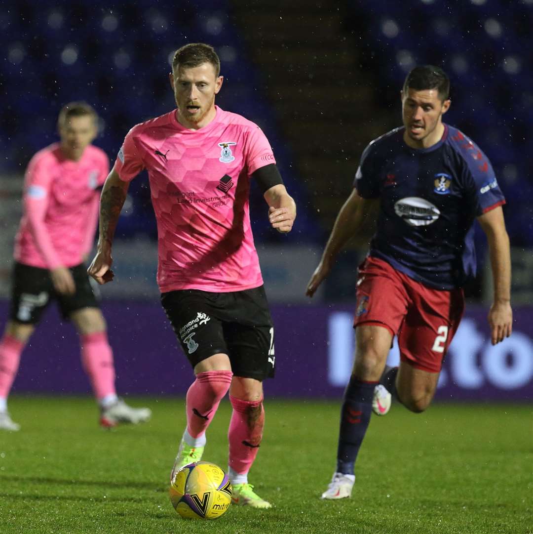 Shane Sutherland in action for Inverness Caledonian Thistle.