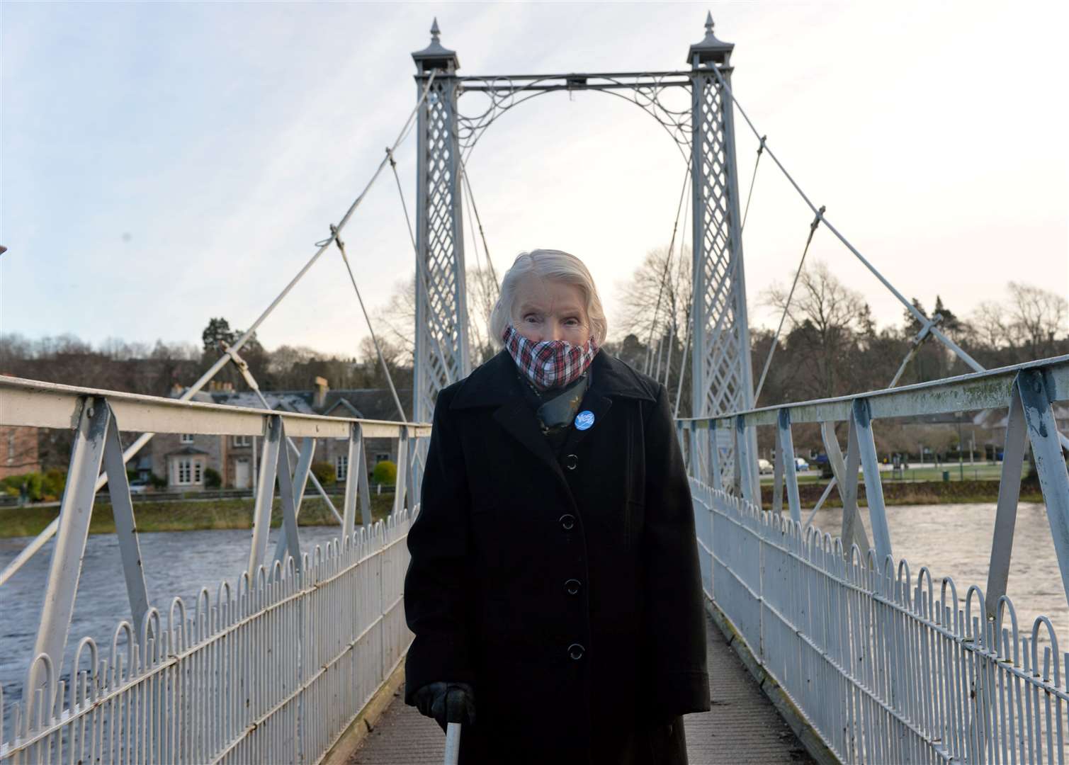 Joan Stewart - we need signs on the bridges to remind people that they can not pass safely on them.The community council would like the same signs that they have on other bridges..Picture: Callum Mackay..