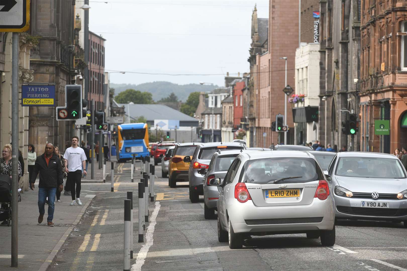 Academy Street is one of the busiest in Inverness city centre.