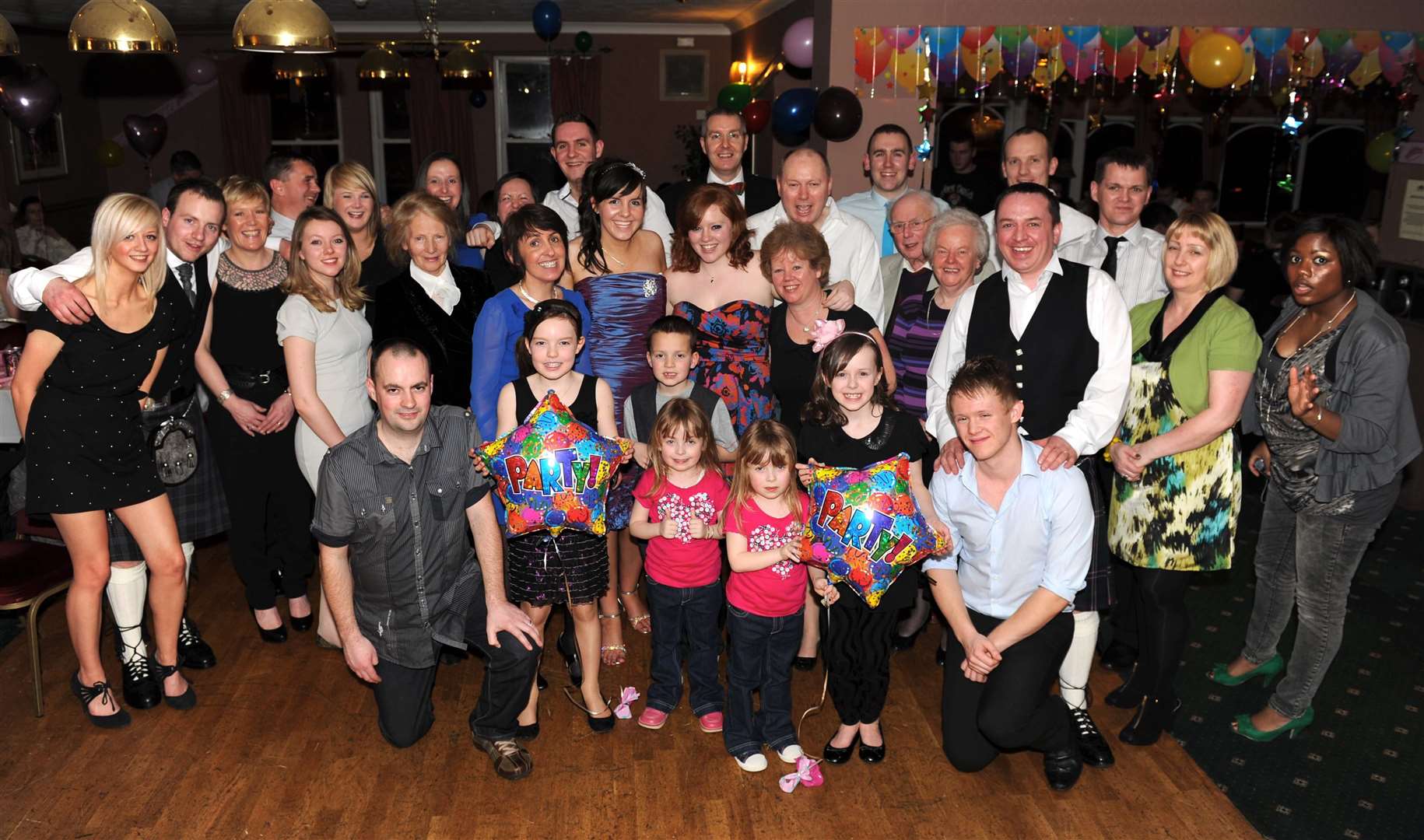 Everyone having fun at a joint birthday party at the Chieftain Hotel Inverness. Picture by Alasdair Allen.