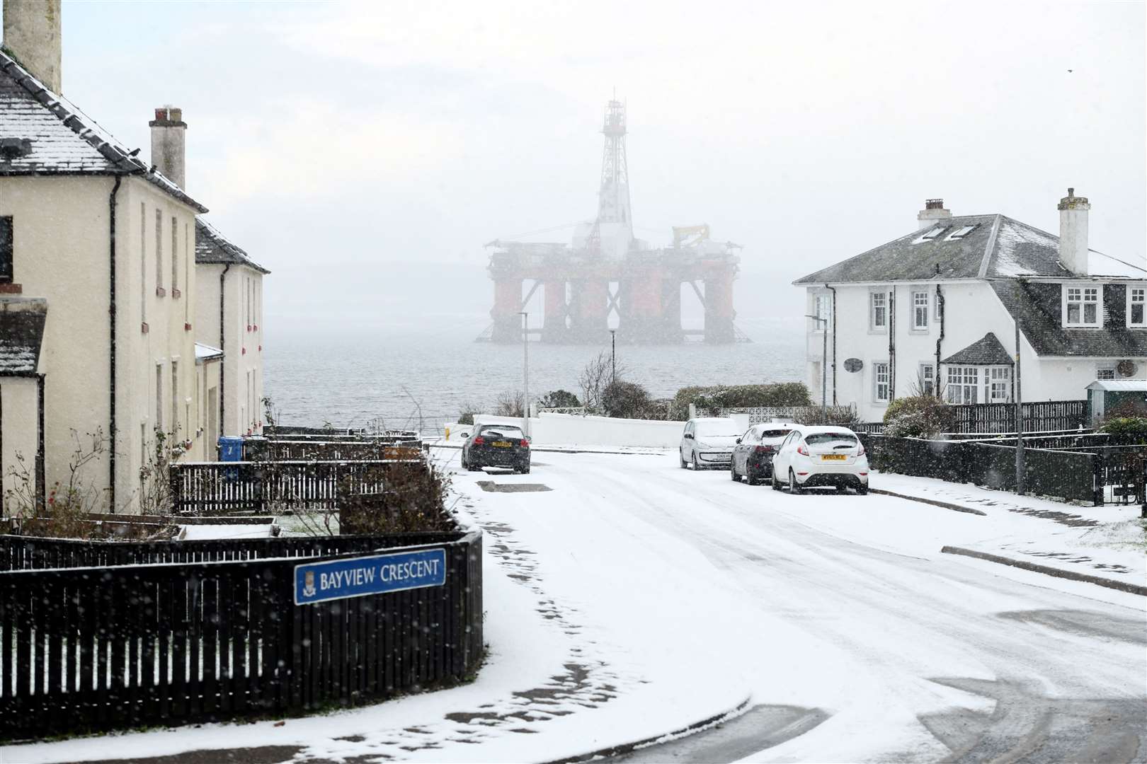 Snow in Cromarty. Picture: James Mackenzie