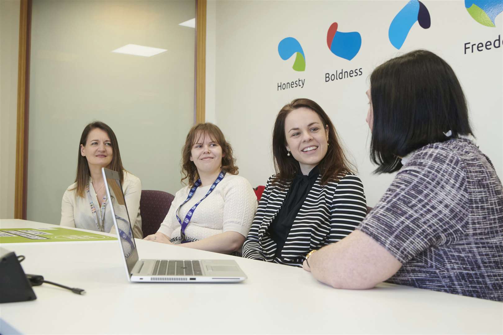 Finance minister Kate Forbes met graduate apprentices at Capgemini during a visit this week.