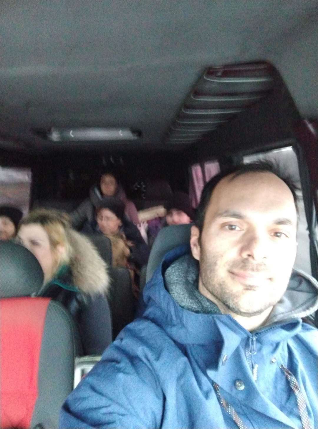Australian missionary Shane Paxa returning to Rzhyshchiv with Kyiv evacuees.