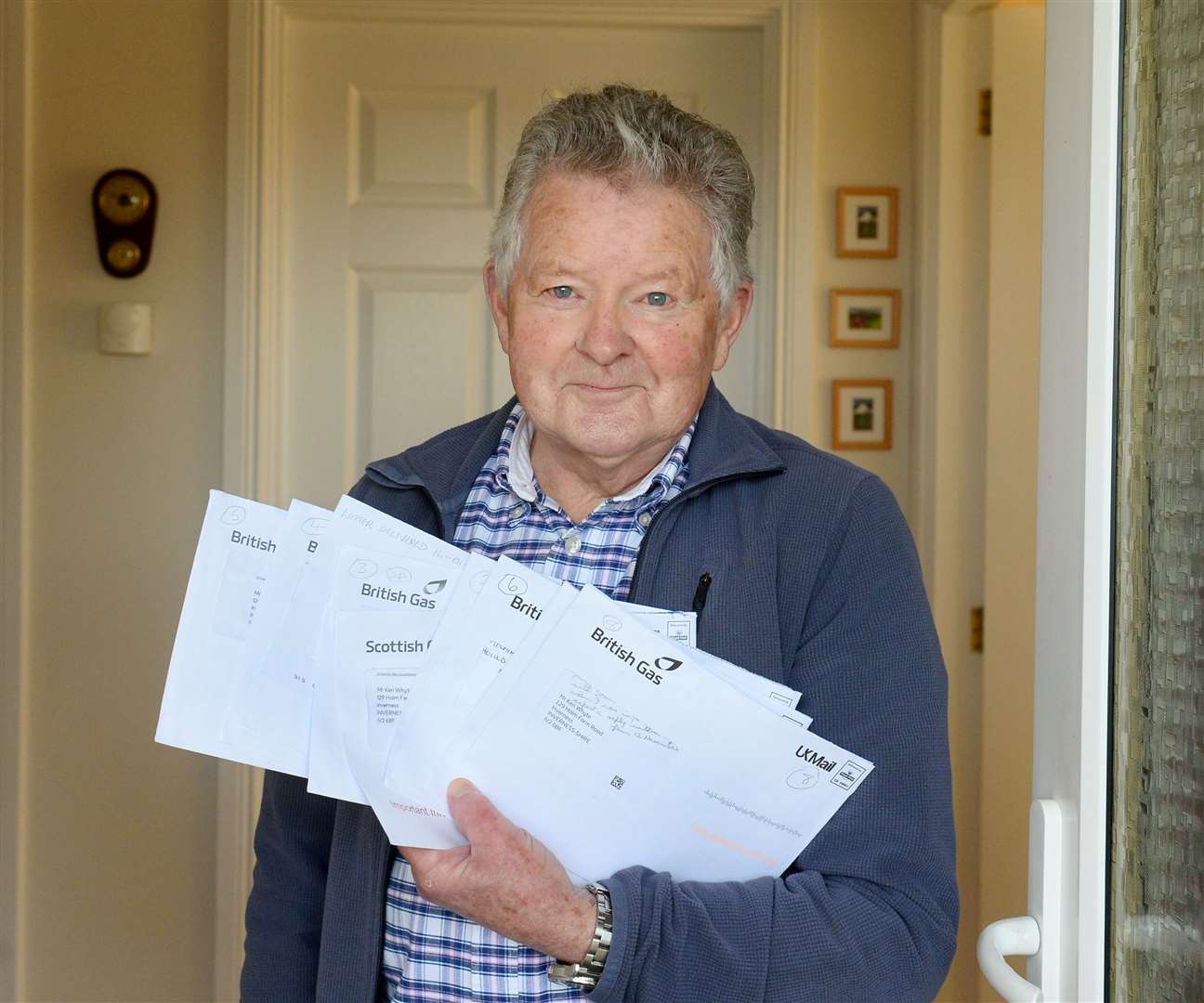 Inverness pensioner Ken Whyte is in long-running dispute with British Gas over payment of a carbon monoxide gas alarm that he had fitted. Picture: Gary Anthony.