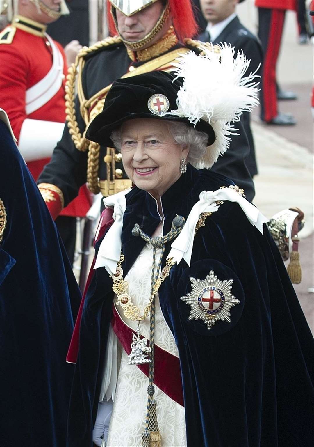 Queen Elizabeth II at an annual Garter Ceremony at Windsor Castle (Murray Sunders/Daily Mail/PA)