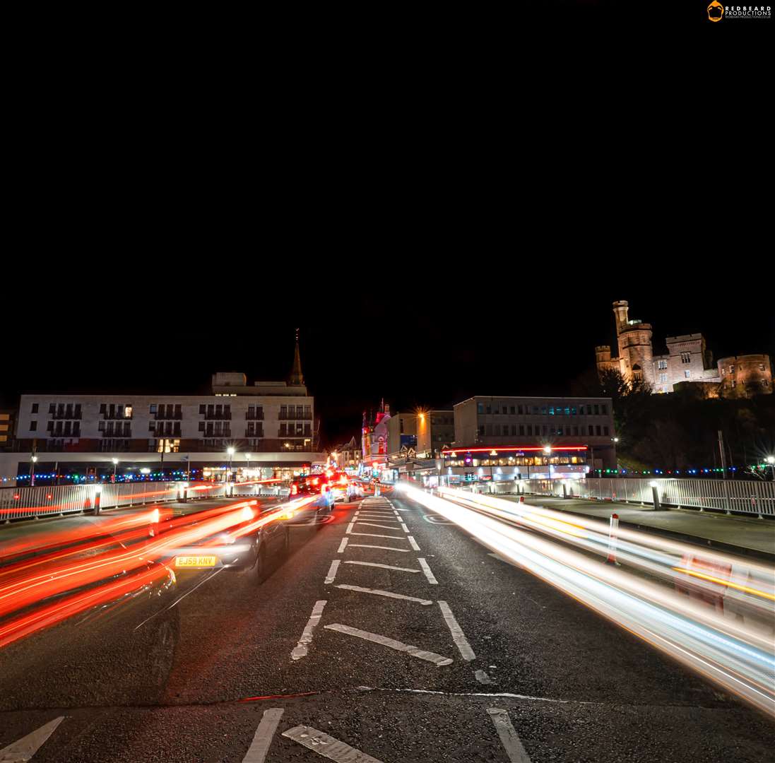 Inverness city centre is about to emerge from the darkness with the easing of hospitality and retail lockdown restrictions from Monday. Picture: Cameron Carroll of Redbeard Productions