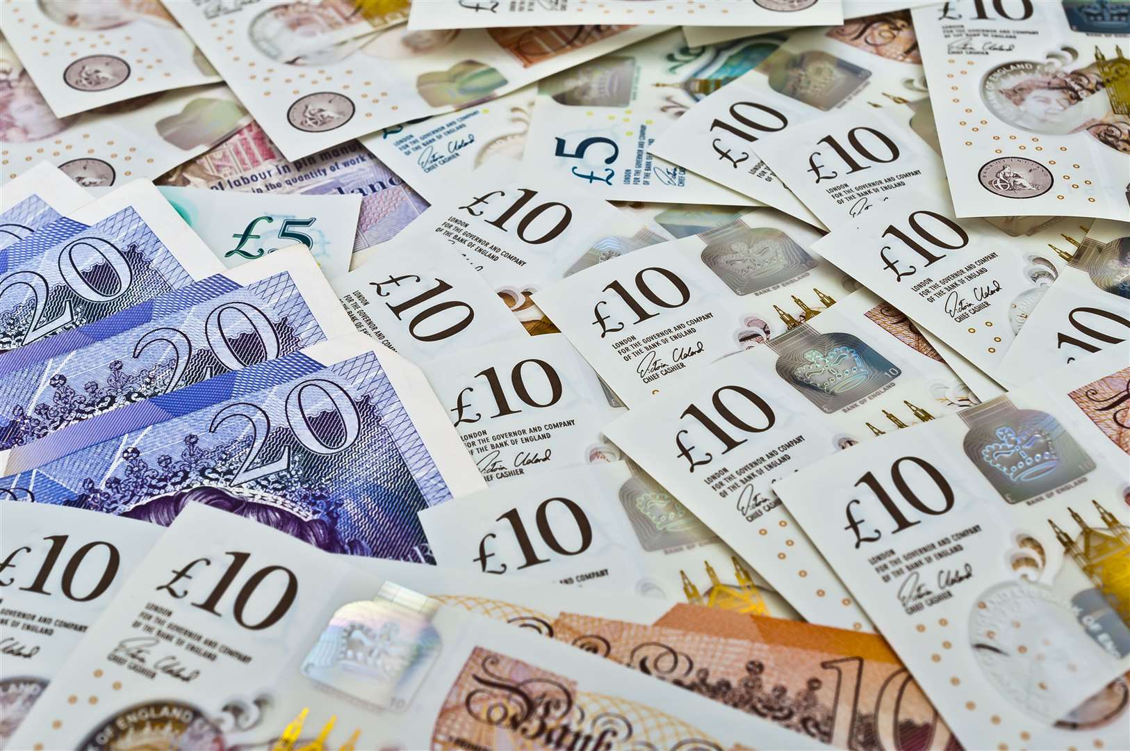 British pounds banknotes