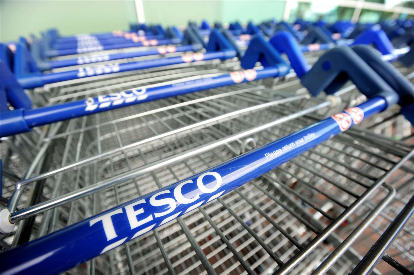 Tesco shopping trolleys. Picture: Gair Fraser/SPP.