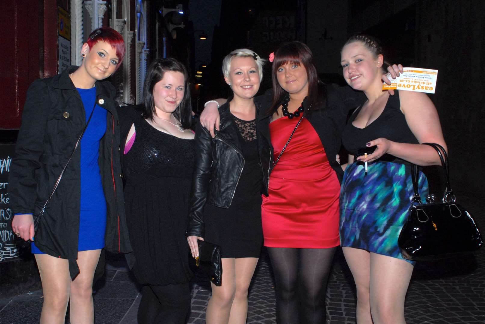 See Copy by: .Cityseen.Night out at Lauders for (left)Lois Fuerst,Laura MacLennan,Melissa Knowlrs,Heather Aird and Sadie Ross.....Pic by: Gary Anthony.SPP Staff Photographer.New Century House.Longman Road.Inverness.Tel: 01463 233059 *** Local Caption *** Pic by: Gary Anthony.SPP Staff Photographer..