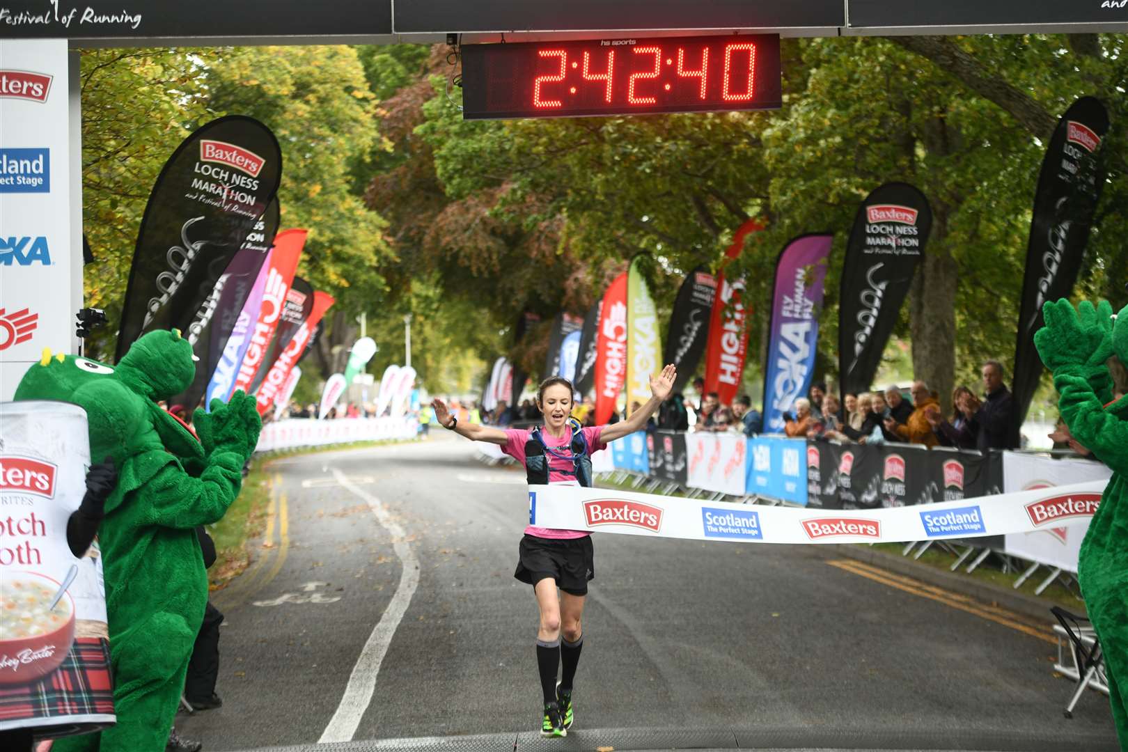 Jemima Farley crossing the line. Picture: James Mackenzie.