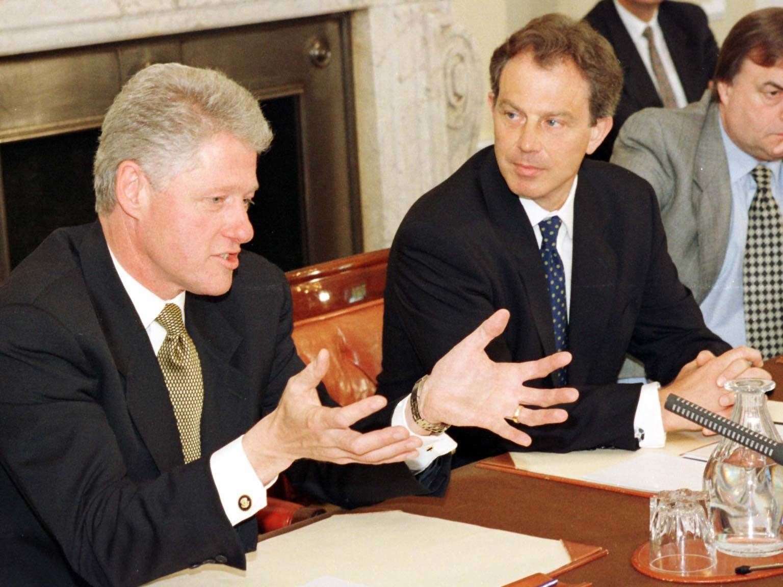 Bill Clinton with Tony Blair (PA)