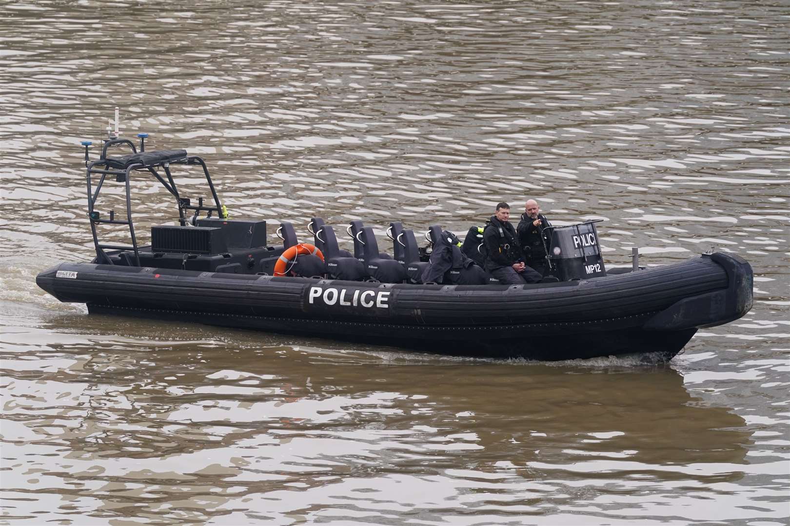 Members of the Metropolitan Police Marine Policing Unit searched for the body (Lucy North/PA)