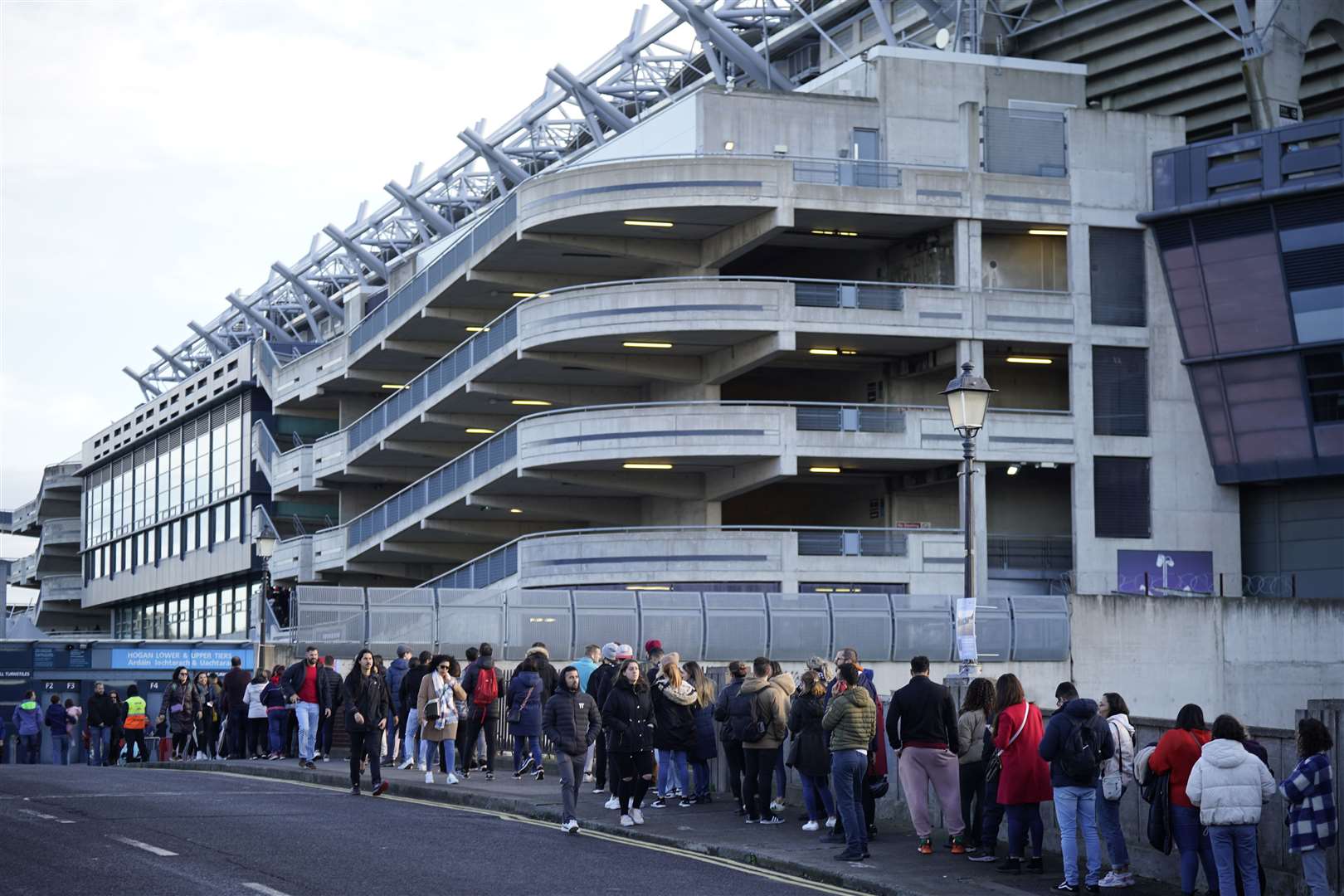 Brazilians from all over Ireland queue to vote at Croke Park in Dublin (Niall Carson/PA)