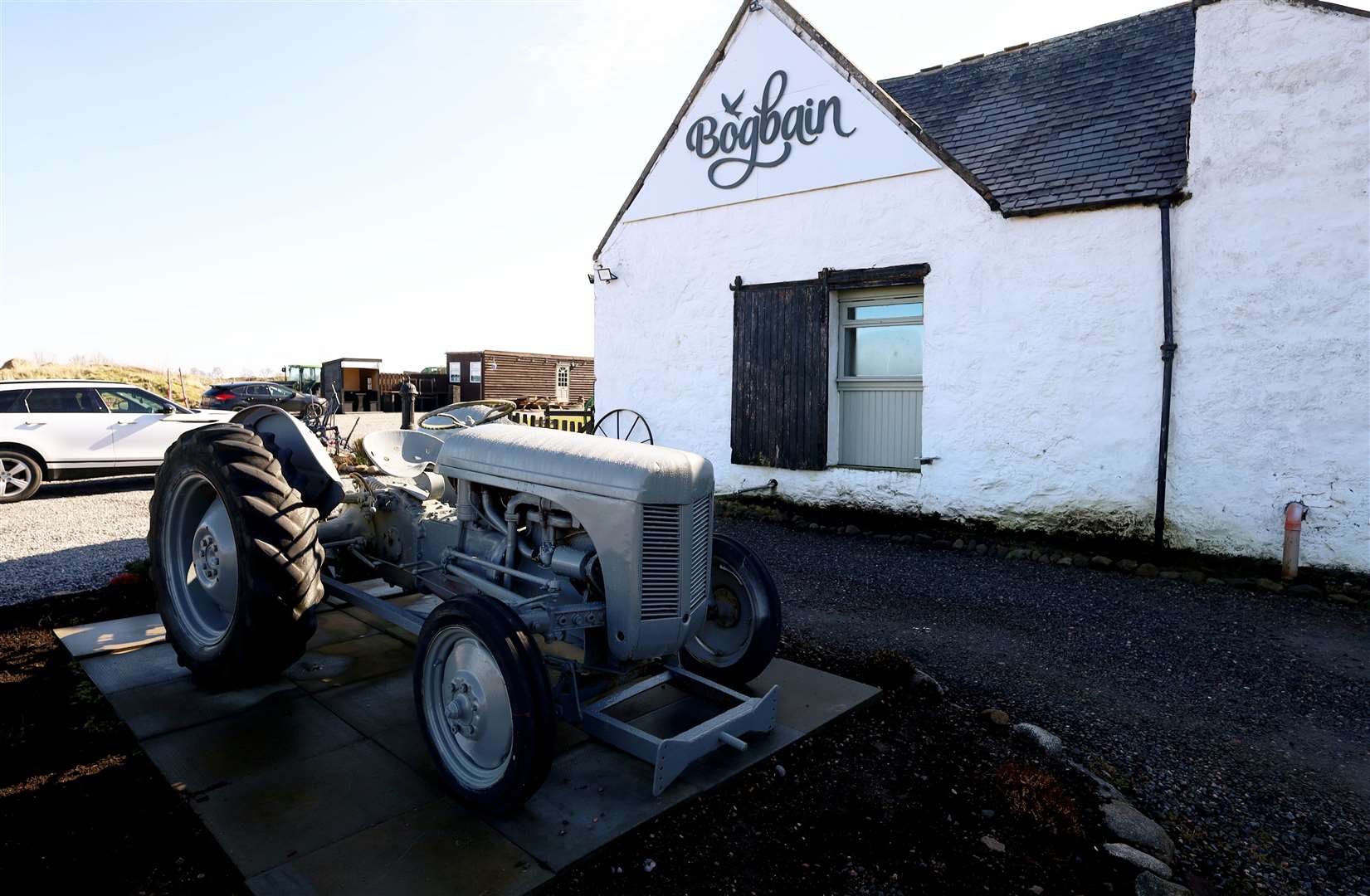 Scooters will upstage this "Fergie" tractor at Bogbain Farm, Inverness.