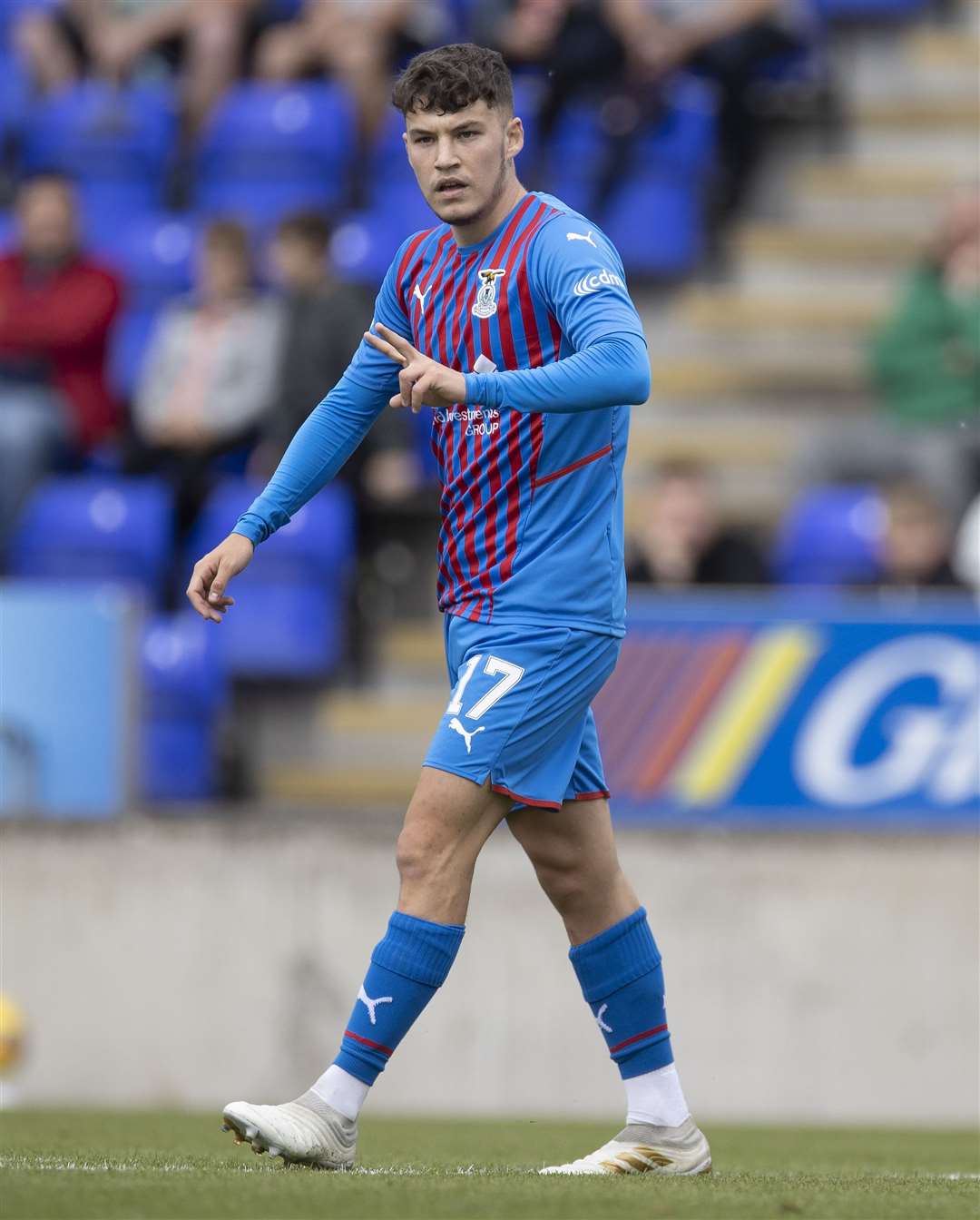 Anthony McDonald in action for Caley Thistle against Buckie Thistle in the SPFL Trophy last season. Picture: Ken Macpherson