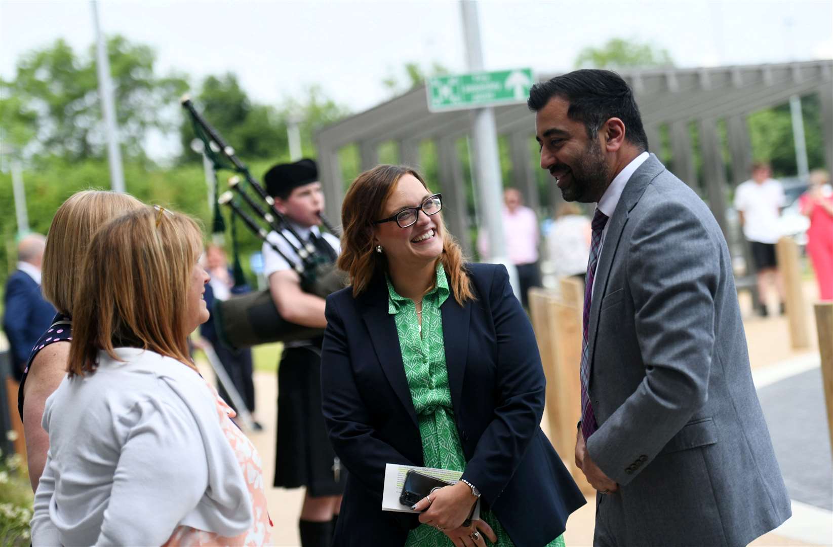 First Minister Humza Yousaf arrives at the National Treatment Centre Highland with NHS Highland chairwoman Sarah Compton-Bishop. Picture: Callum Mackay.