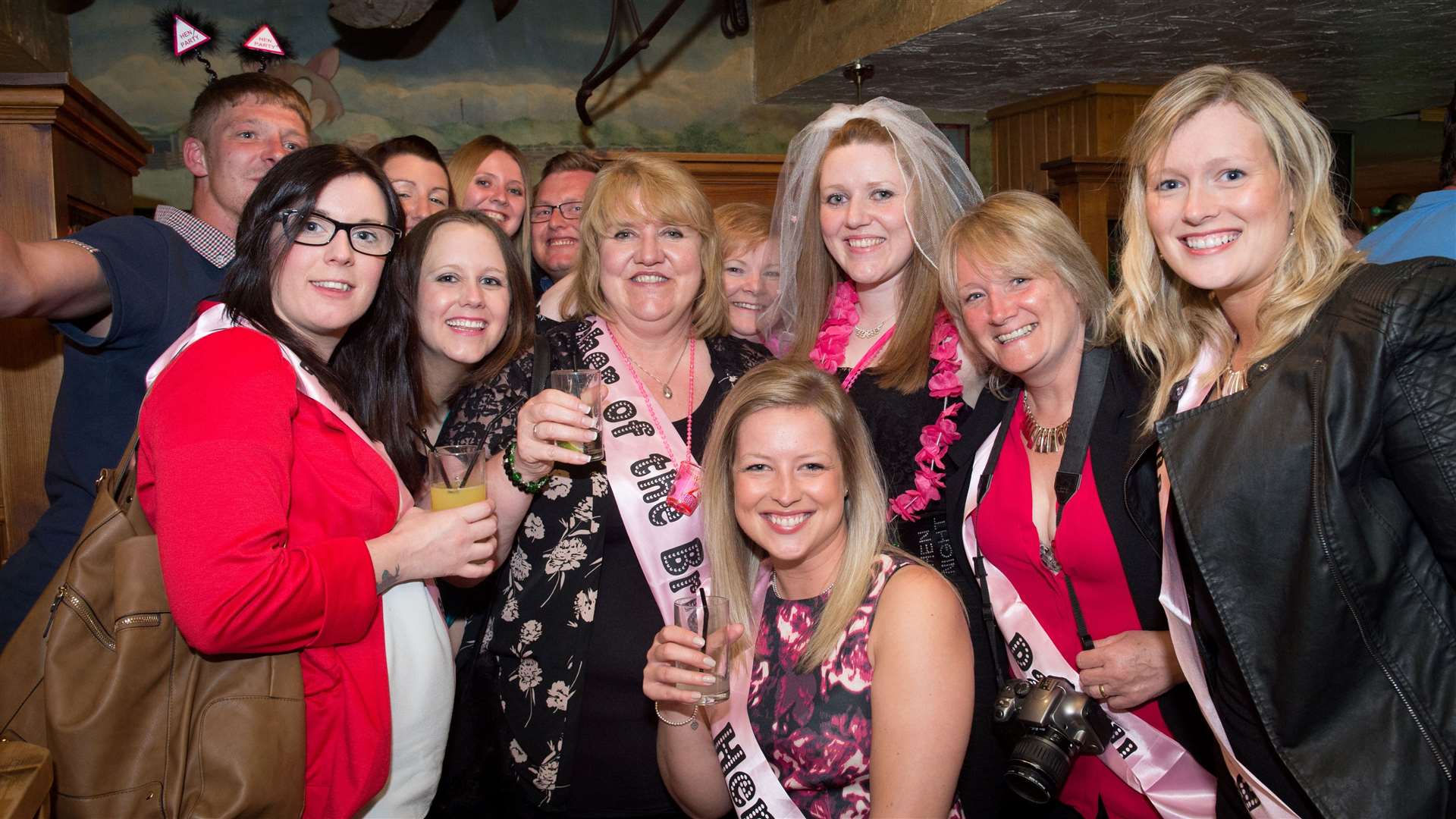 Hen night in Johnny Foxes for Michelle Niven (veil)