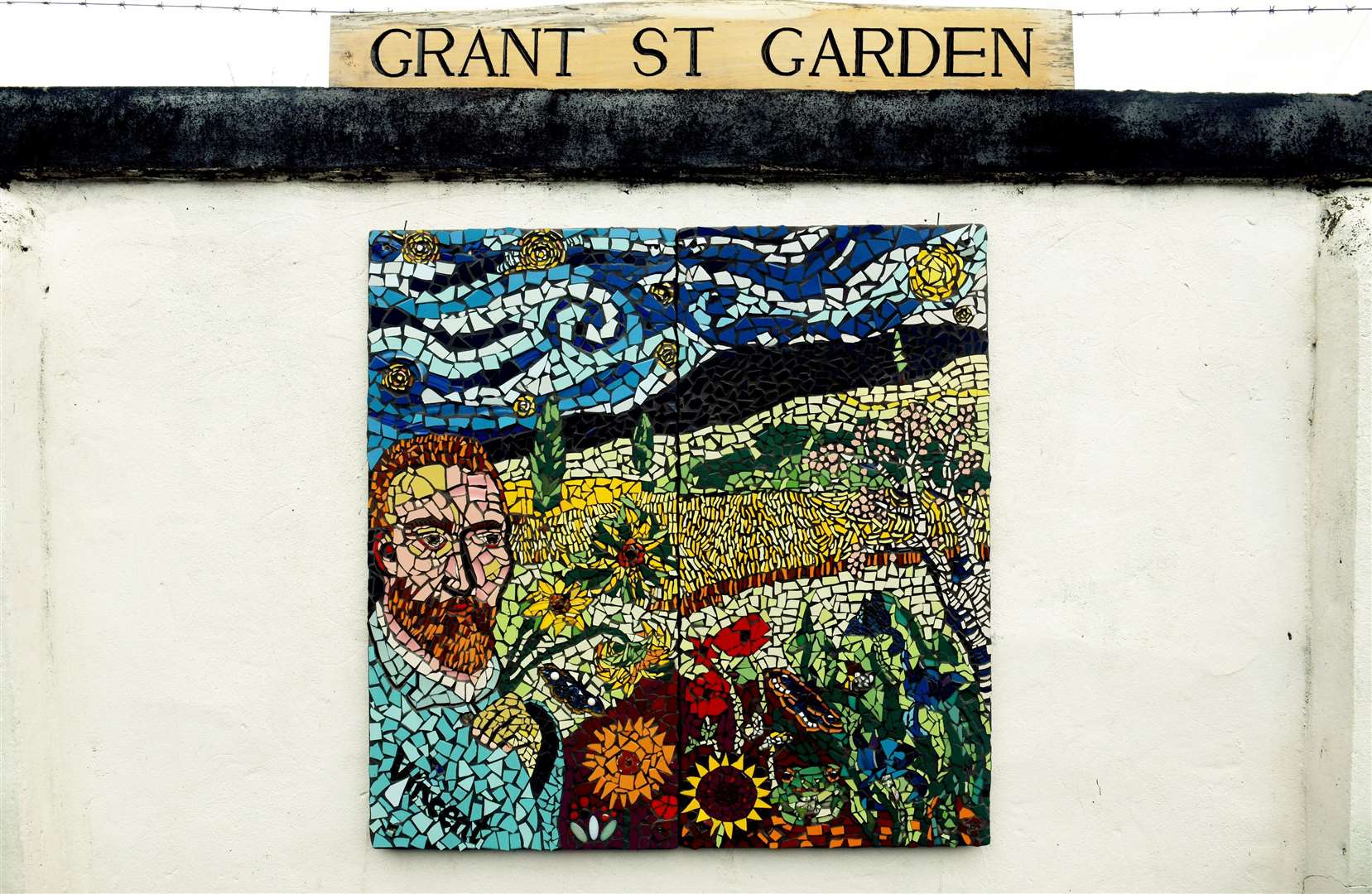 A new mosaic based on Vincent van Gogh is revealed. Picture: James Mackenzie