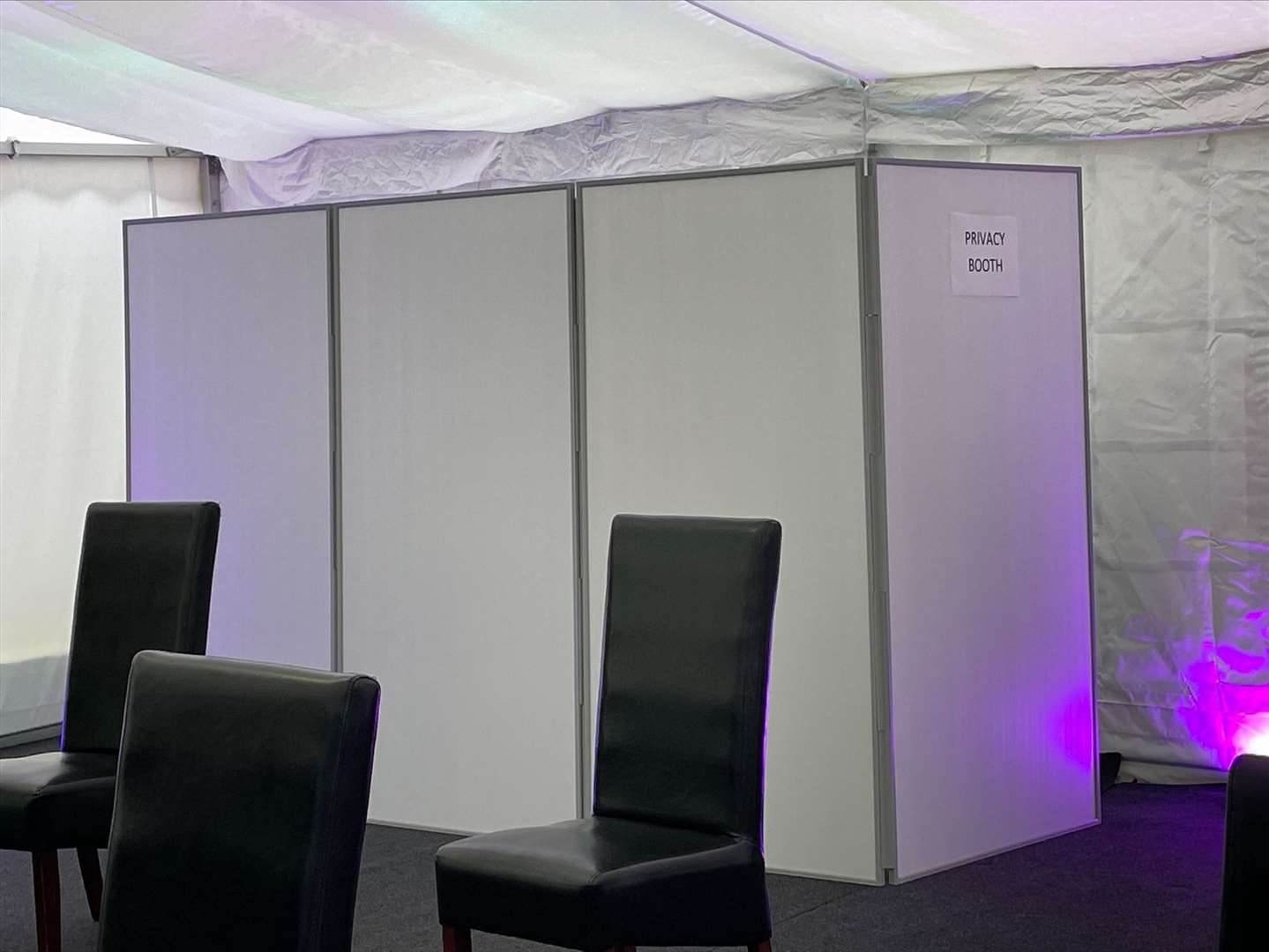 Privacy booth at V’s Punjabi Grill (Laura Parnaby/PA)