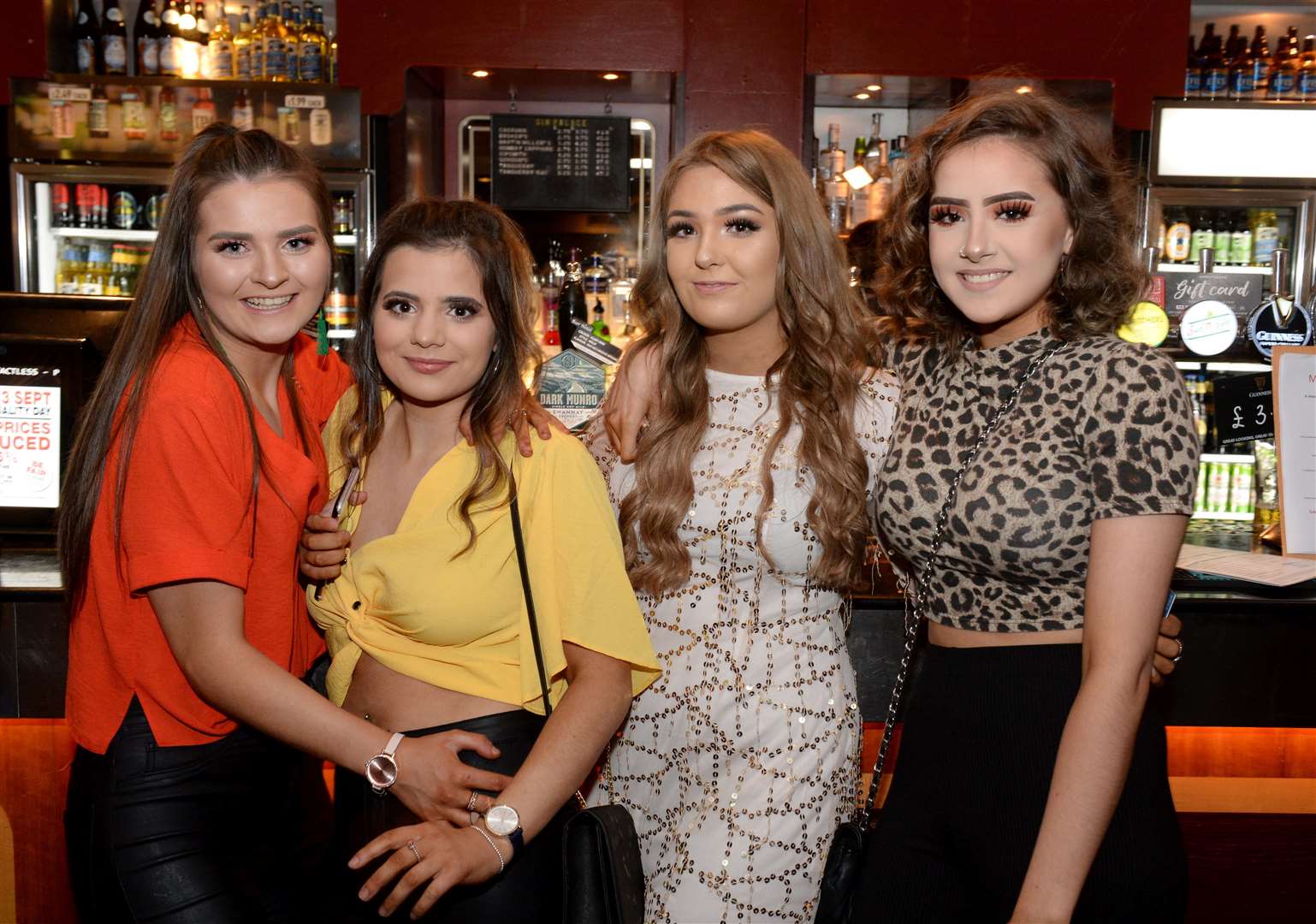 Gayle Dingwall,Courteney Murphy,Jordan Fraser and Holly Quincon enjoy Jordan's 18th birthday. Picture: Gary Anthony.