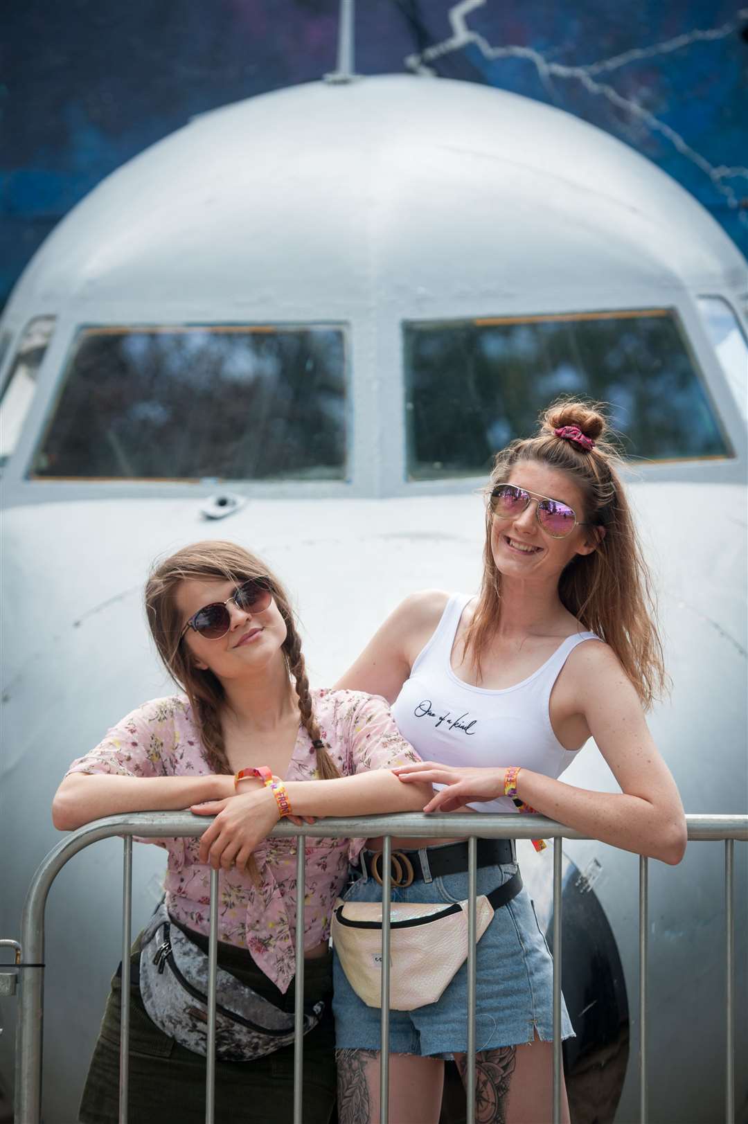 Ready for Take Off are Kirstin Williamson and Dionne Weir at Belladrum 2018. Picture: Callum Mackay