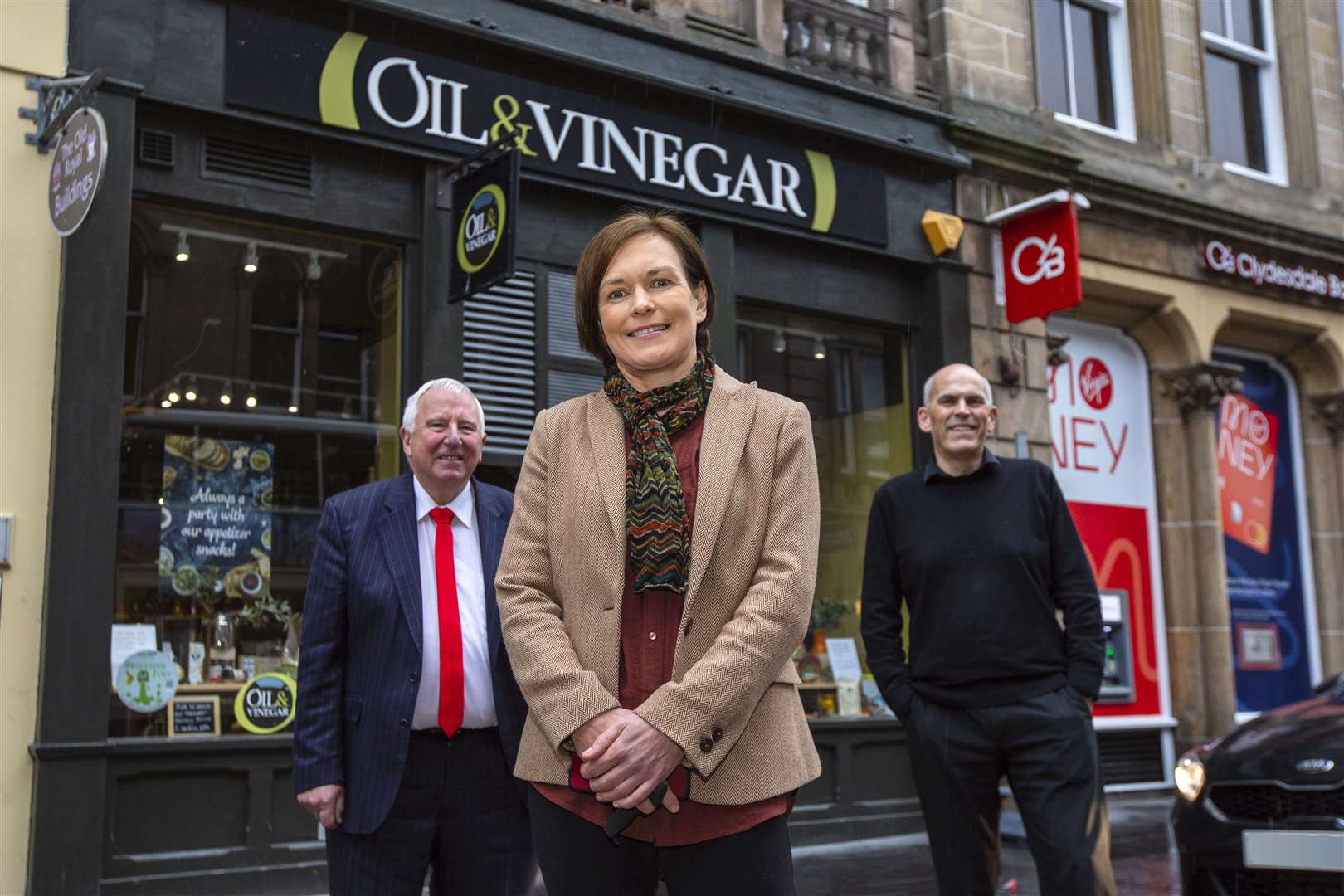 Inverness Business Improvement District (BID) is named as a High Street Heroes Regional Award runner up in the Scotland Loves Local campaign. From left, Mike Smith (Inverness BID Manager), Margaret Laws (Inverness BID Communications Manager) and Colin Craig (Inverness BID Vice-Chair and owner of Oil & Vinegar in Inverness).