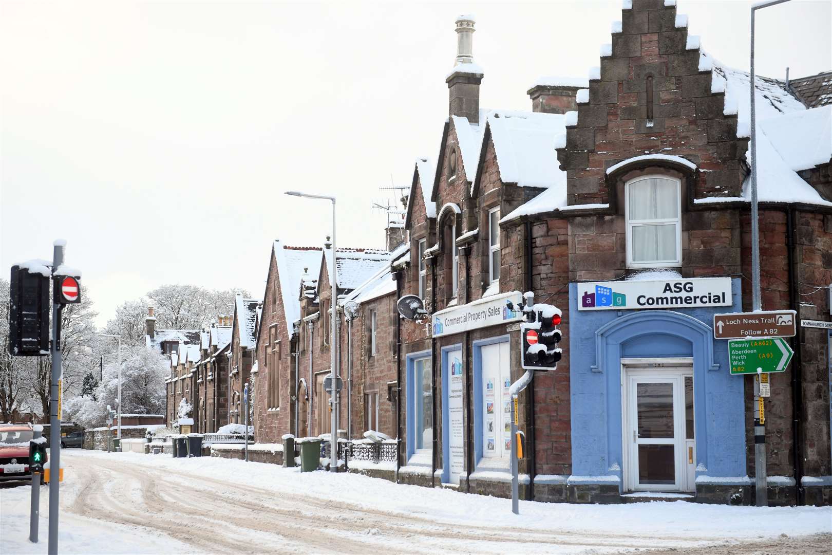 Kenneth Street in the snow. Picture: James Mackenzie