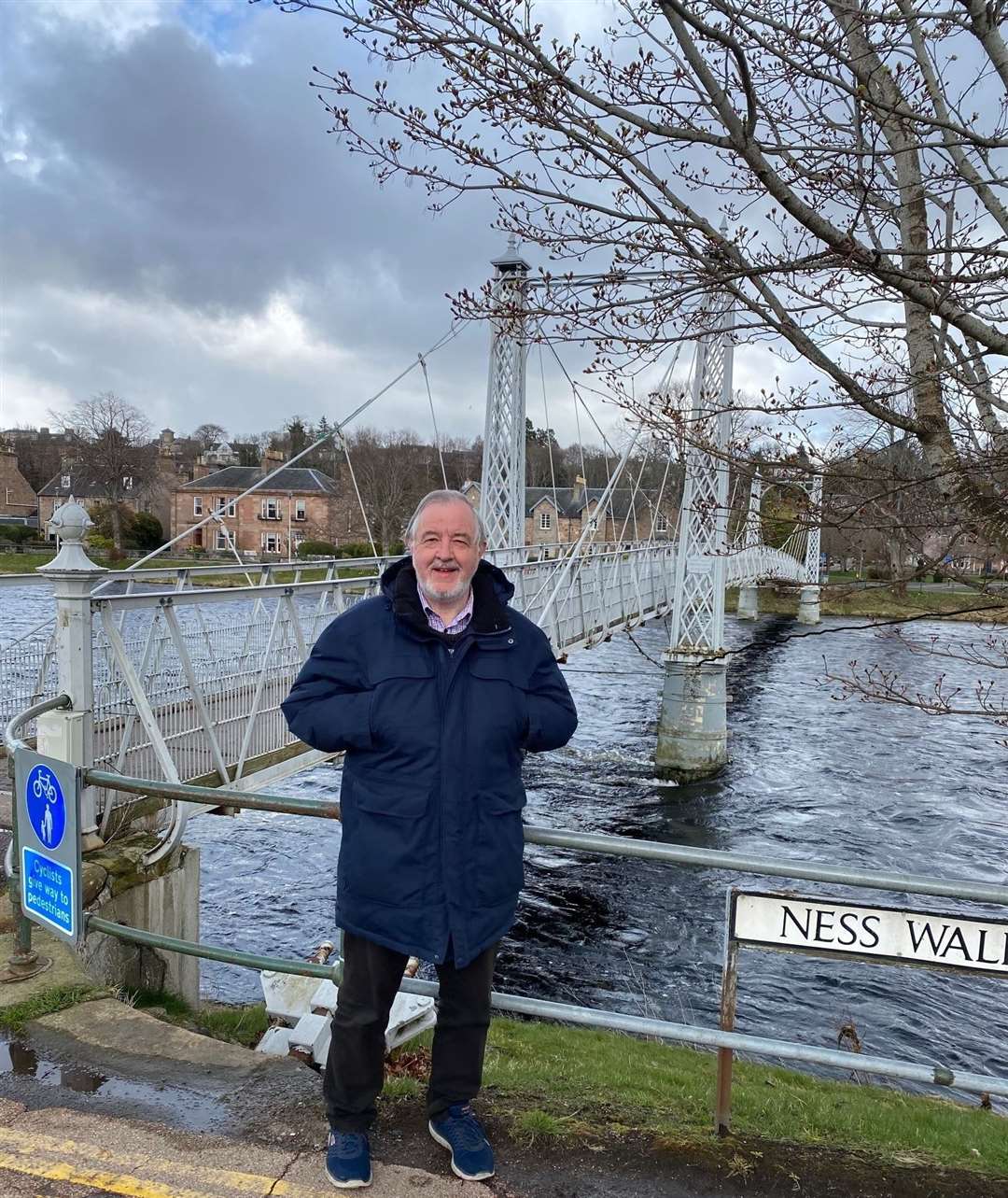 Councillor Alex Graham at Infirmary Bridge in Inverness.