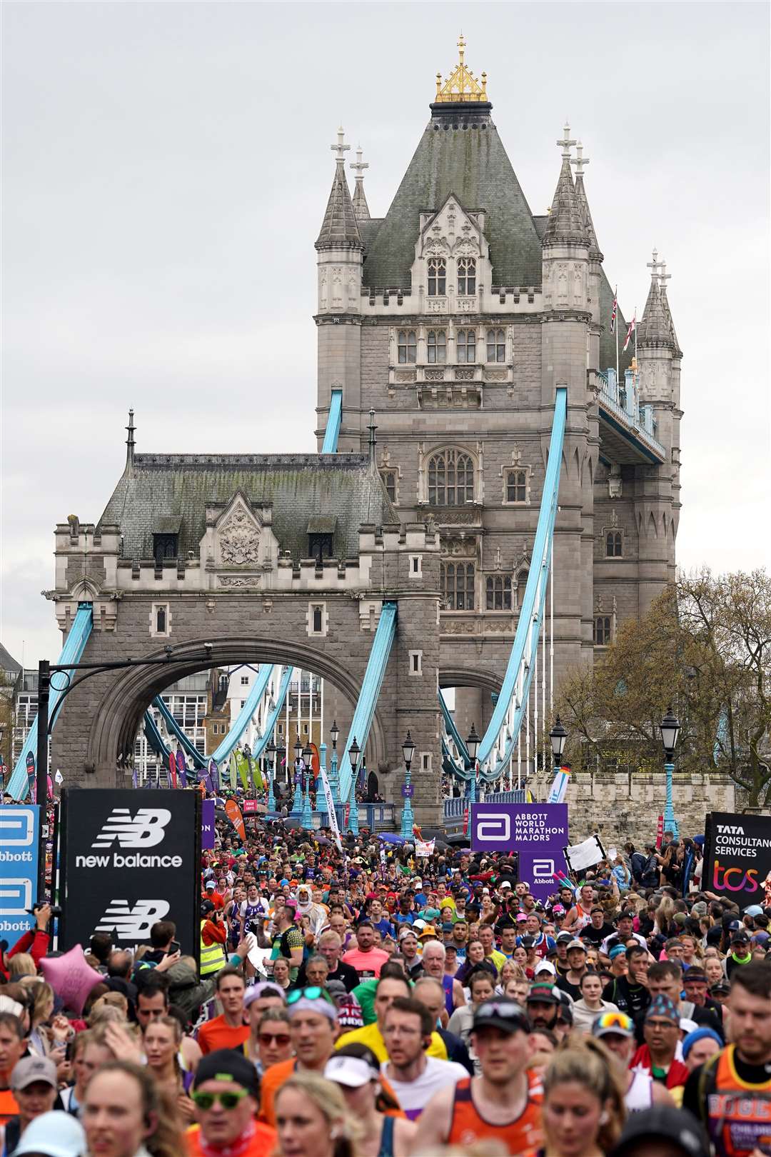 Competitors during the 2023 TCS London Marathon could opt to plant a tree rather than claim a finisher’s T-shirt through a partnership with Trees not Tees (PA)