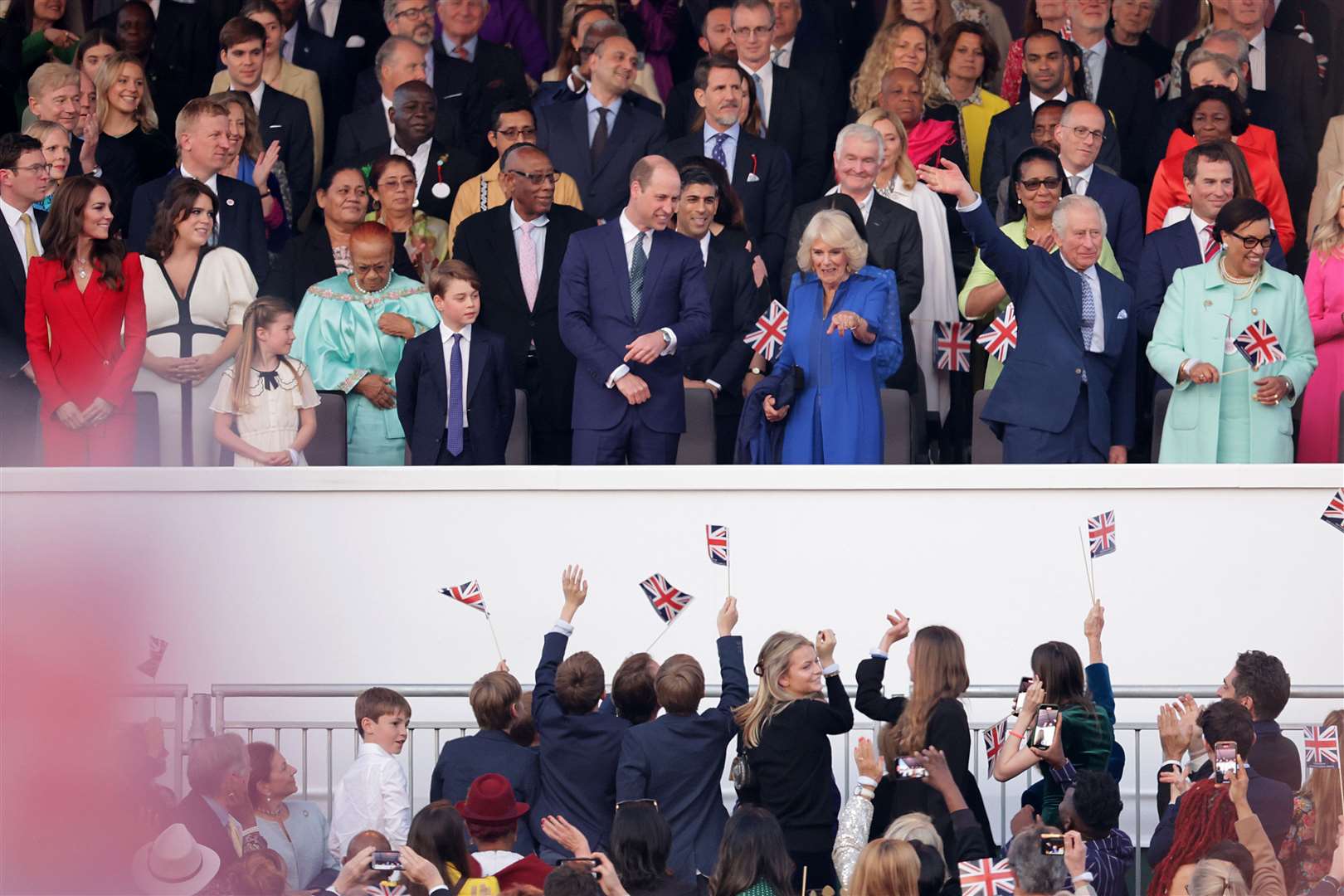 Charles and Camilla were joined by other members of the royal family at the celebration (Chris Jackson/PA)
