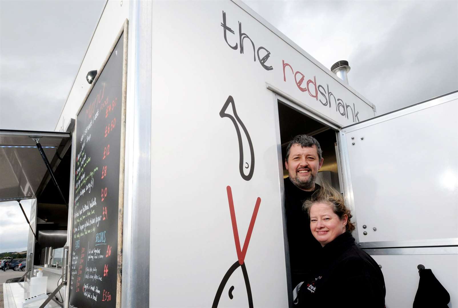 Redshank owners Jamie and Ann Marie Ross at their new permanent home at Inverness Marina. Picture: James Mackenzie.
